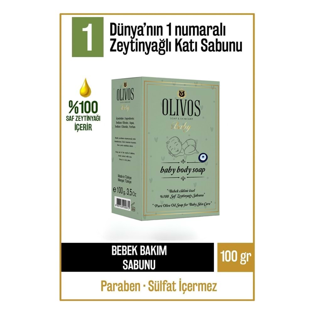 Olivos Zeytinyağlı Bebek Sabunu 100 Gr