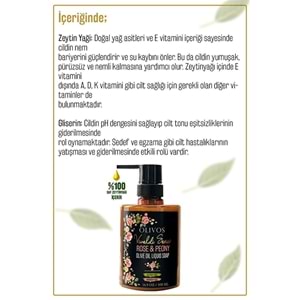 Olivos Zeytinyağlı Gül & Şakayık Kokulu Sıvı Sabun 500 Ml
