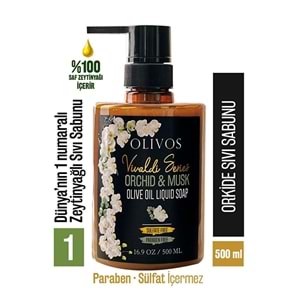 Olivos Zeytinyağlı Orkide & Misk Kokulu Sıvı Sabun 500 Ml