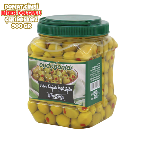 Biber Dolgulu Yeşil Zeytin (261-290 M) 900 Gr