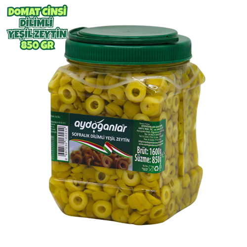 Yeşil Dilimli Zeytin 850 Gr