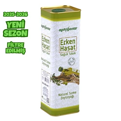 Erken Hasat Soğuk Sıkım Zeytinyağı Teneke 2 Lt