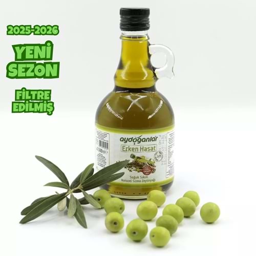 Erken Hasat Zeytinyağı Gallone Cam 500 Ml