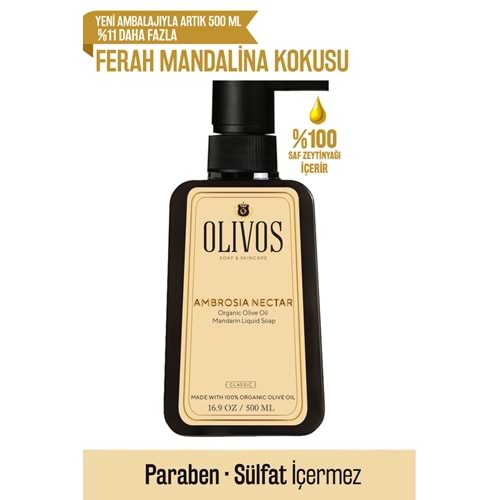 Olivos Zeytinyağlı Mandalinalı Sıvı Sabun 500 Ml