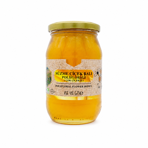 Süzme Çiçek Balı Polifloralı 480 Gr